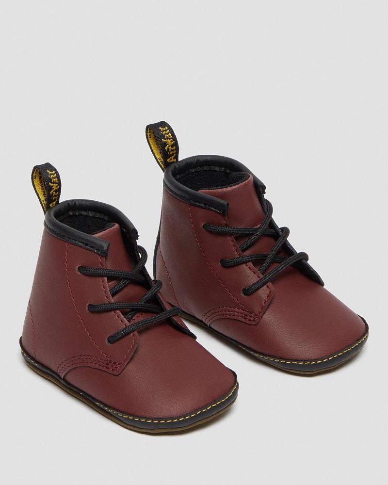 Newborn 1460 Auburn Bőr Booties Alkalmi Csizma Gyerek Rózsaszín Piros | HU 160OKI